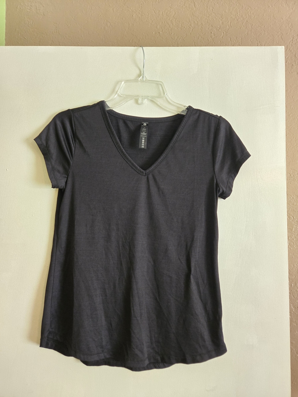 90 Degree By Reflex Women's V-Neck Short Sleeve Top - Black